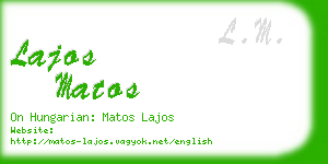 lajos matos business card